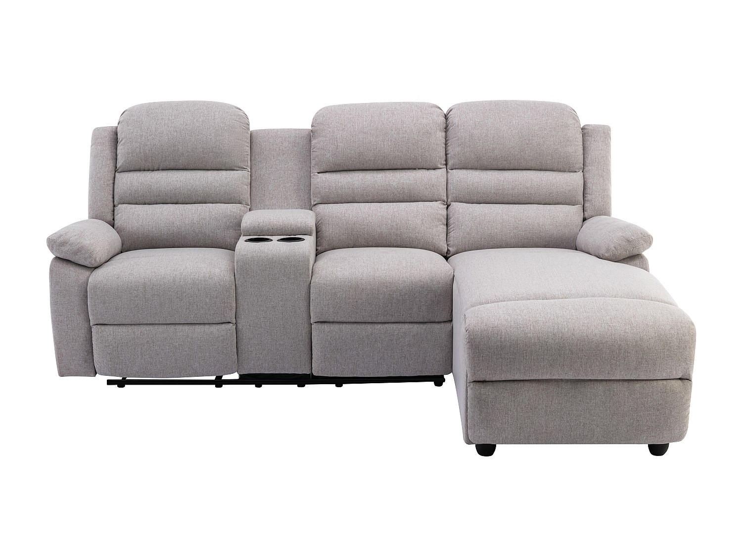 RELAXSOFA - 4 Personen - Stoff - Beige - Beige, Textil (231/102/172cm) - Vente-Unique