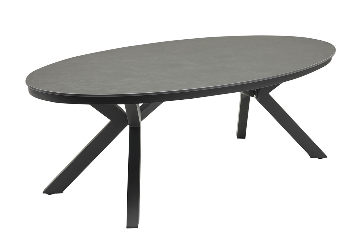 GARTENTISCH Malte 220x120x69 cm, Stein, Anthrazit - Anthrazit, Stein (120/220/69cm) - dasmöbelwerk