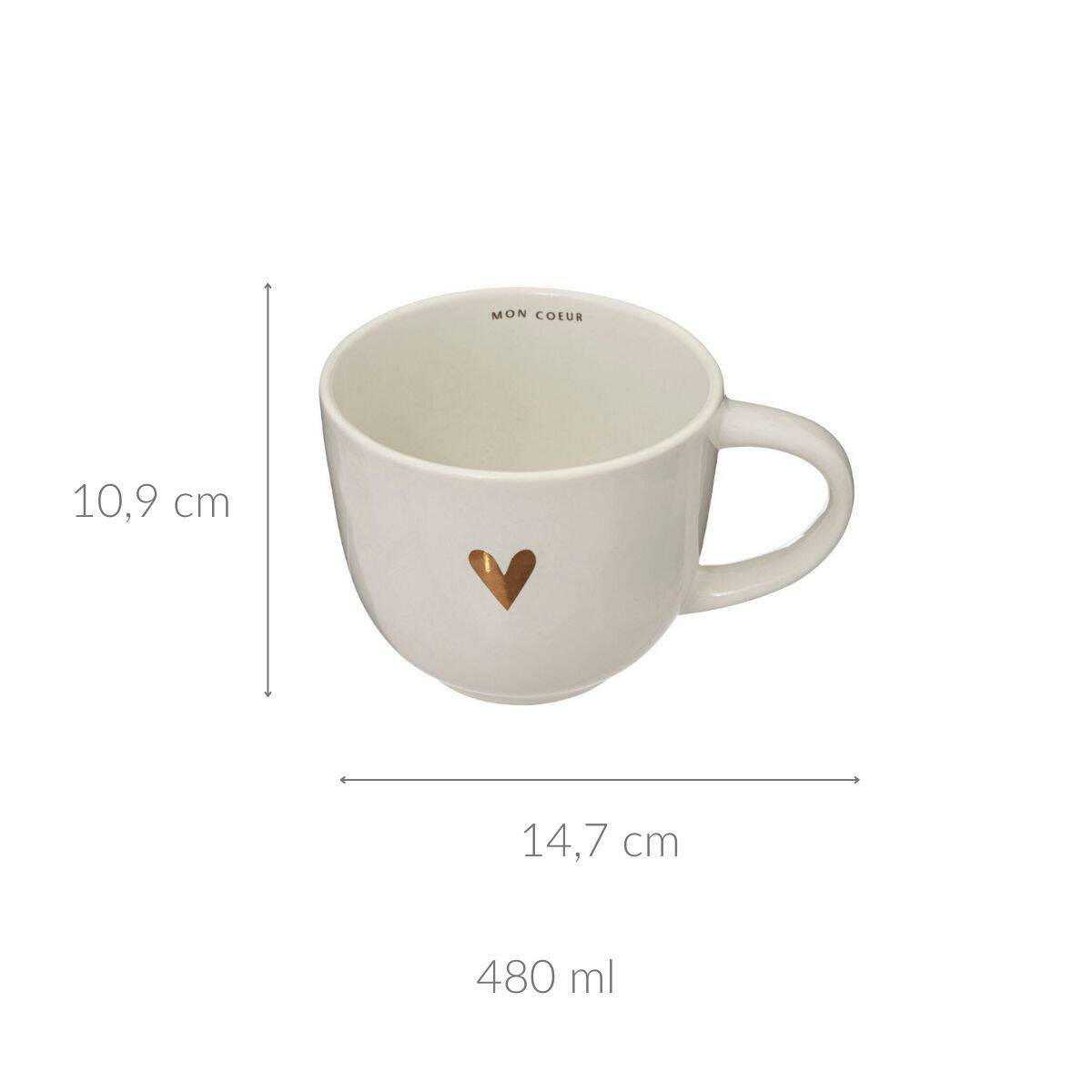 TEEBECHER Floral 480 ml - Beige, Keramik (14.7L) - Secret de Gourmet