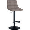 BARHOCKER Stoff grau - Schwarz/Grau, Textil/Metall (43/87/46.5cm) - CLP
