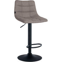 BARHOCKER Stoff grau - Schwarz/Grau, Textil/Metall (43/87/46.5cm) - CLP