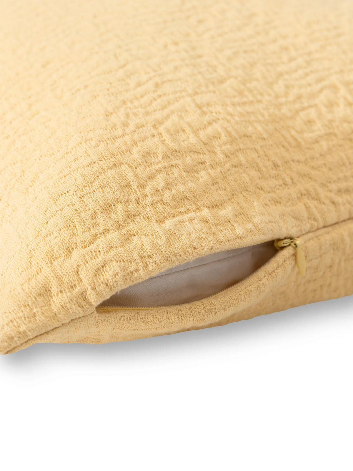 KISSENBEZUG Carmo Gelb 45/45 cm - Gelb, Textil (45/45cm) - benuta