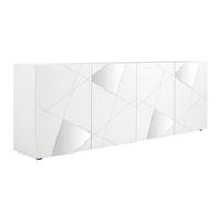 SIDEBOARD mit 4 Türen - Weiß lackiert - CANTIANO - Weiß, Holz (241/84/42cm) - Vente-Unique