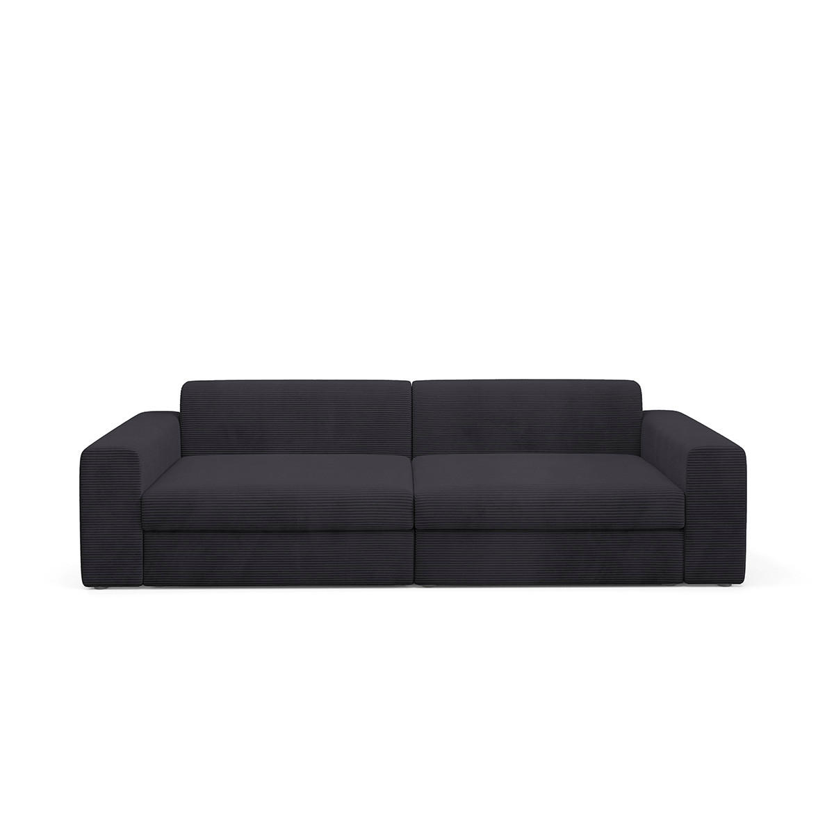 SOFA Paola 3 Sitzplätze Schwarz - Schwarz, Holz (272/86/120cm) - Petits-meubles