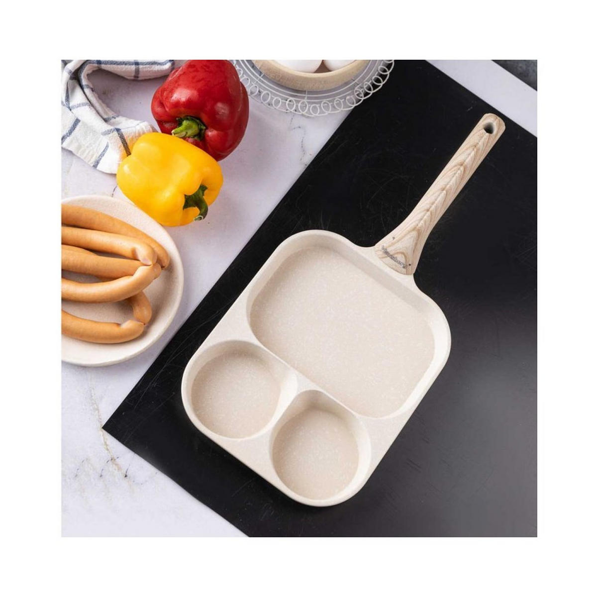 EIERPFANNE Creme 41/19.2/2.8 cm KB7829 - Creme, Metall (41cm) - Klausberg 