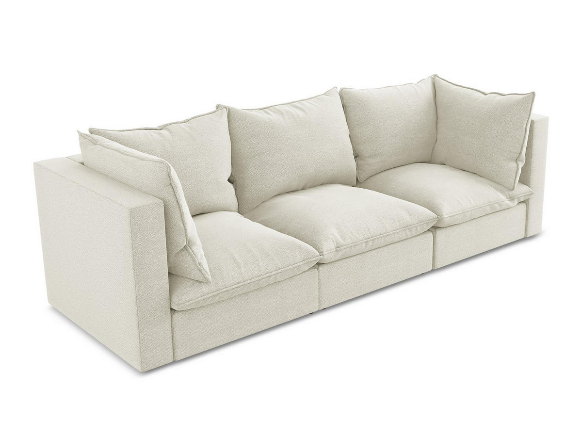 2-SITZER-SOFA Bouclé Stoff Braun - Schwarz/Braun, Holzwerkstoff/Kunststoff (180/77/90cm) - LaMiaSofa