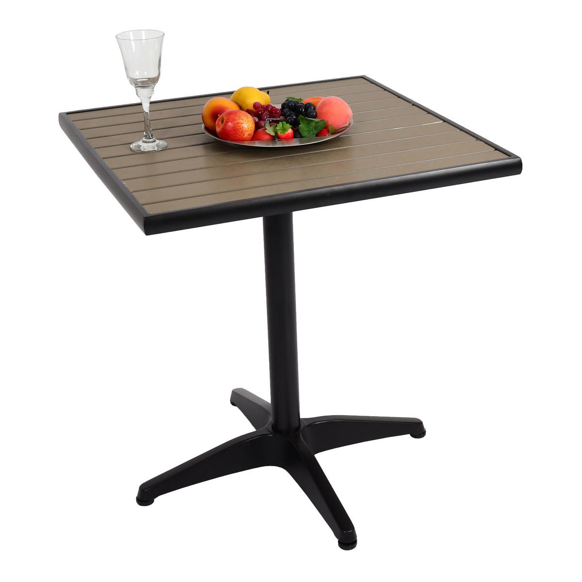 GARTENTISCH Schwarz, Grau - Schwarz/Grau, Metall (70/70/74cm) - MCW