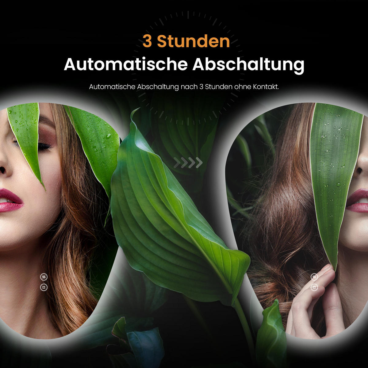 BADSPIEGEL mit Touch-Schalter, Dimmbar 70/50/3 cm - Weiß, Glas (50/2.9/70cm) - EMKE