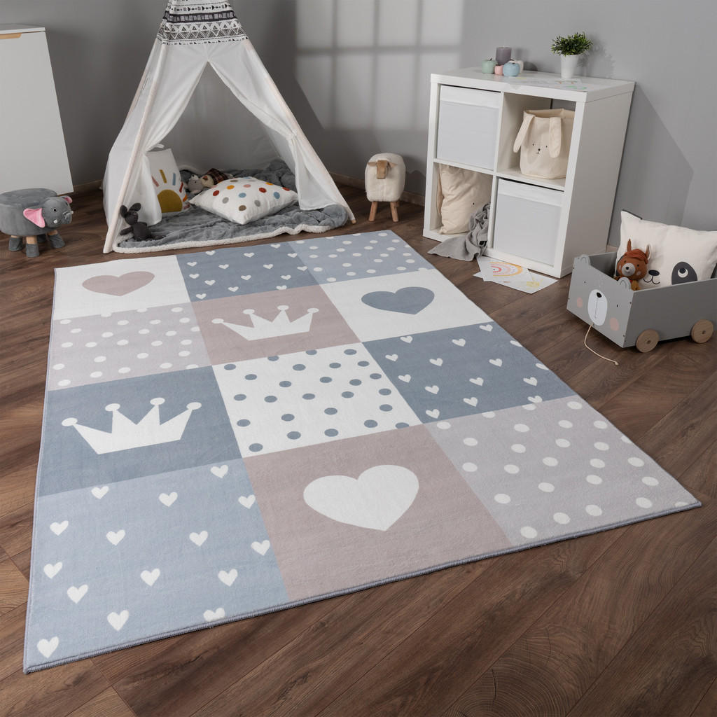 Thumbnail - Paco Home Kinderteppich, Beige, Textil, Rechteckig, 160x220 cm, strapazierfähig, für Fußbodenheizung geeignet, Teppiche ...