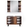 BADMÖBEL-SET Fynn Eiche rustikal 2 Teile, Unterschrank 80 cm - Wildeiche, Holzwerkstoff (60/54/32cm) - Vicco