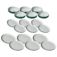 TELLER UND SCHALENSET Jasper grün 18er Set - Grün, Keramik (1/1/1cm) - Ritzenhoff Breker