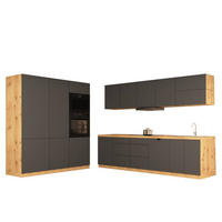 KÜCHENZEILE 320 cm - Langen KL16-M320 - in Grau / Matt - Grau, Holz (480/212/58cm)