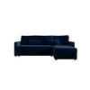 ECKSOFA MOS L BIS Itaka 11 Rechts mit Schlaffunktion - Dunkelblau, Textil (220/143cm) - Bedante