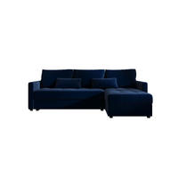 ECKSOFA MOS L BIS Itaka 11 Rechts mit Schlaffunktion - Dunkelblau, Textil (220/143cm) - Bedante