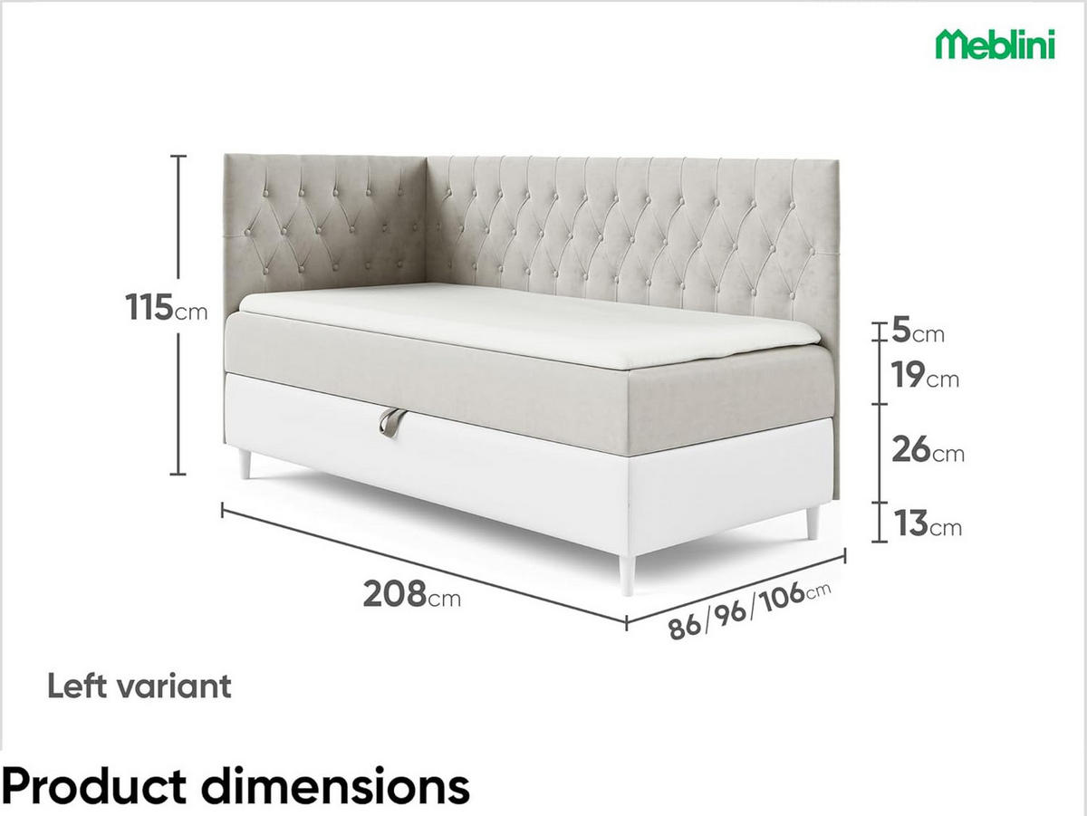 KINDERBETT FLIPPO 3 - Beige/Weiß, Holzwerkstoff (106/208cm) - Meblini