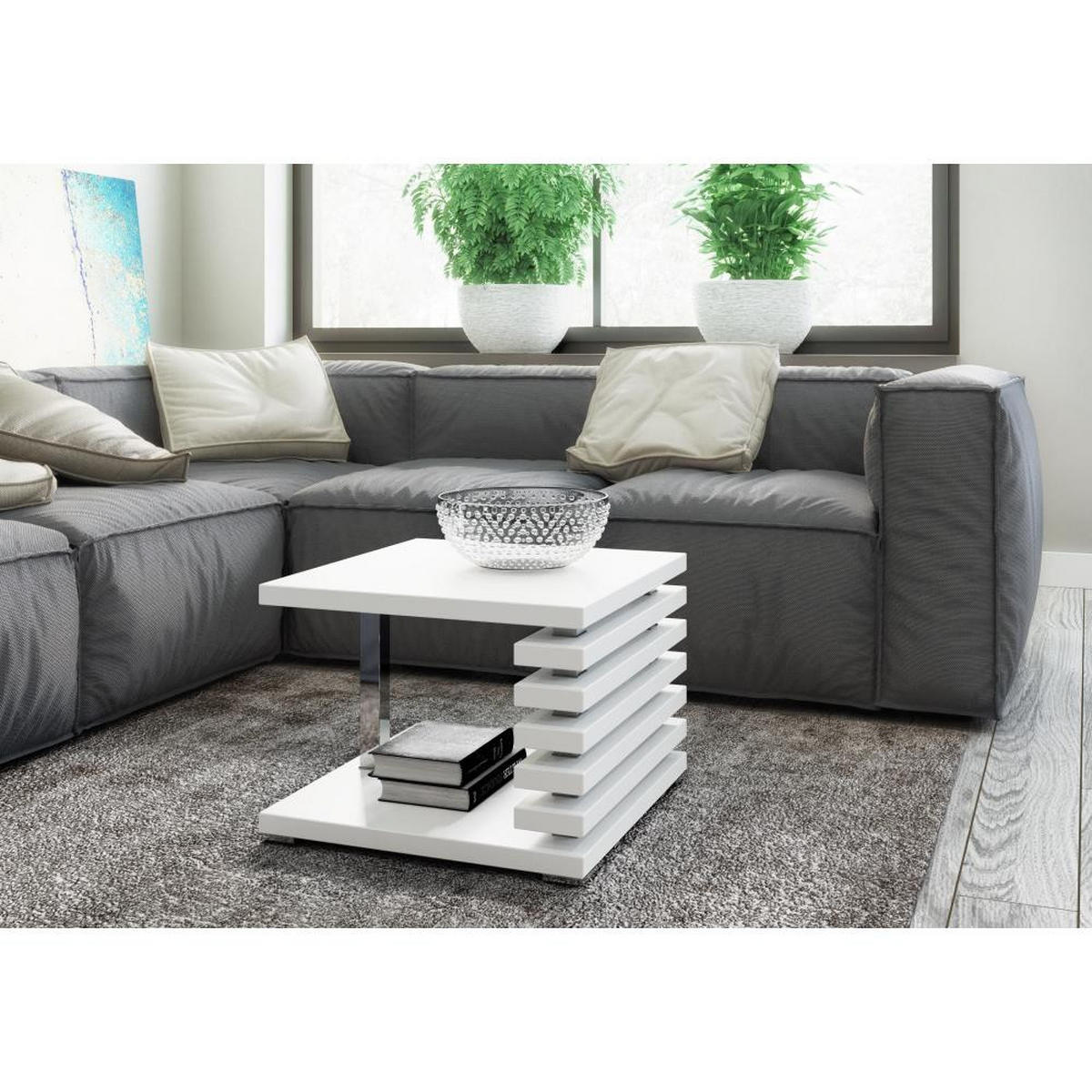 COUCHTISCH Kyoto II 60x60 weißmatt - Weiß, Holzwerkstoff (60/60/44cm) - Beautysofa
