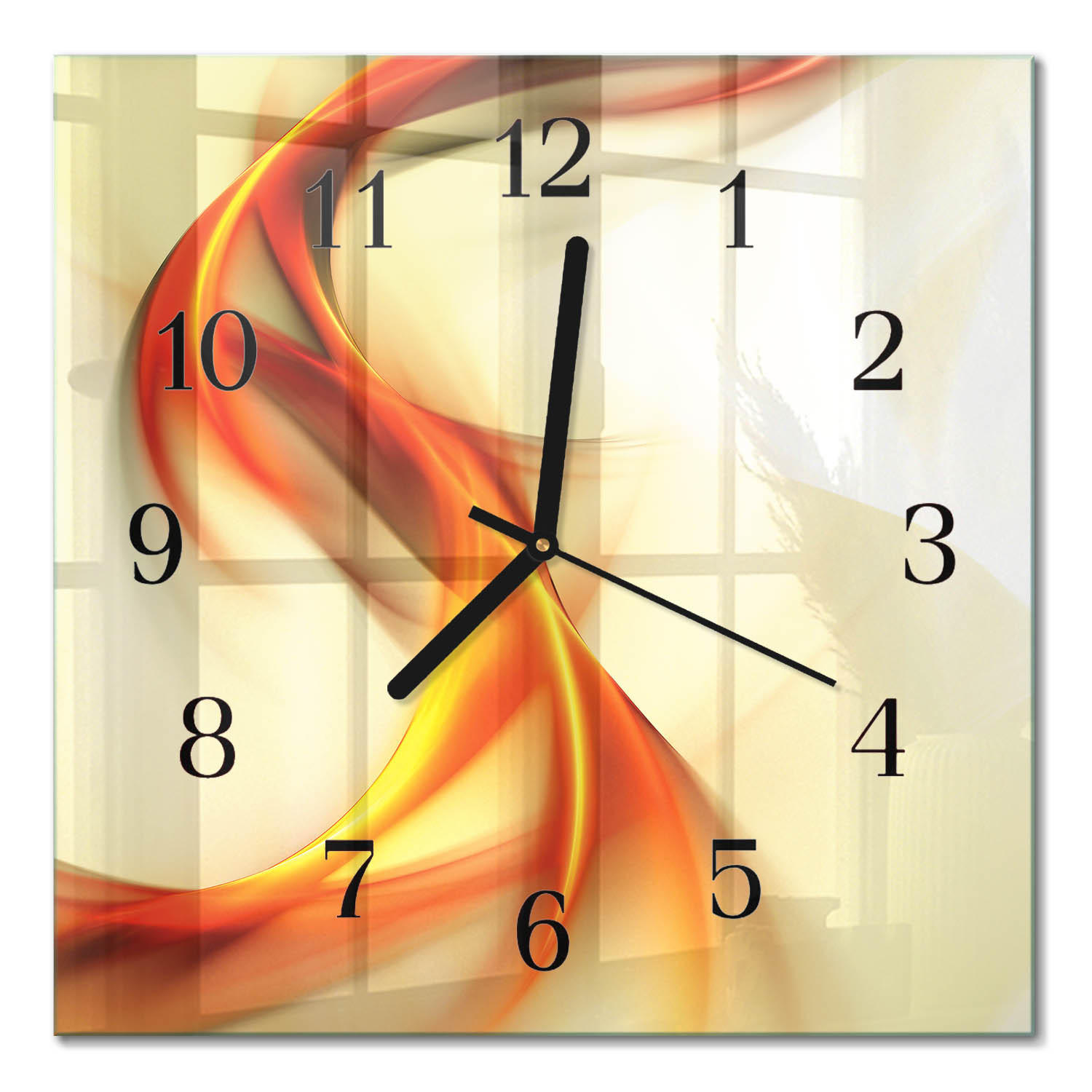 WANDUHR 30x30 cm - Abstraktion - Multicolor, Glas (30/30/0.4cm) - TULUP