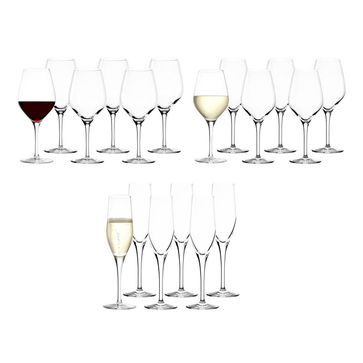 WEIN- UND SEKTGLÄSER Exquisit transparent 18er Set - Transparent, Glas - Stölzle Lausitz