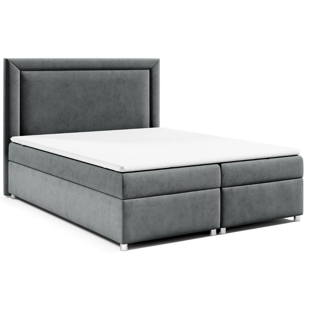 BOXBETT mit Bettkasten Trinity K-3 Bonellfederkern - Graphitfarben, Holz/Holzwerkstoff (140/200cm) - Best For Home