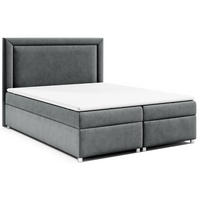 BOXBETT mit Bettkasten Trinity K-3 Bonellfederkern - Graphitfarben, Holz/Holzwerkstoff (140/200cm) - Best For Home