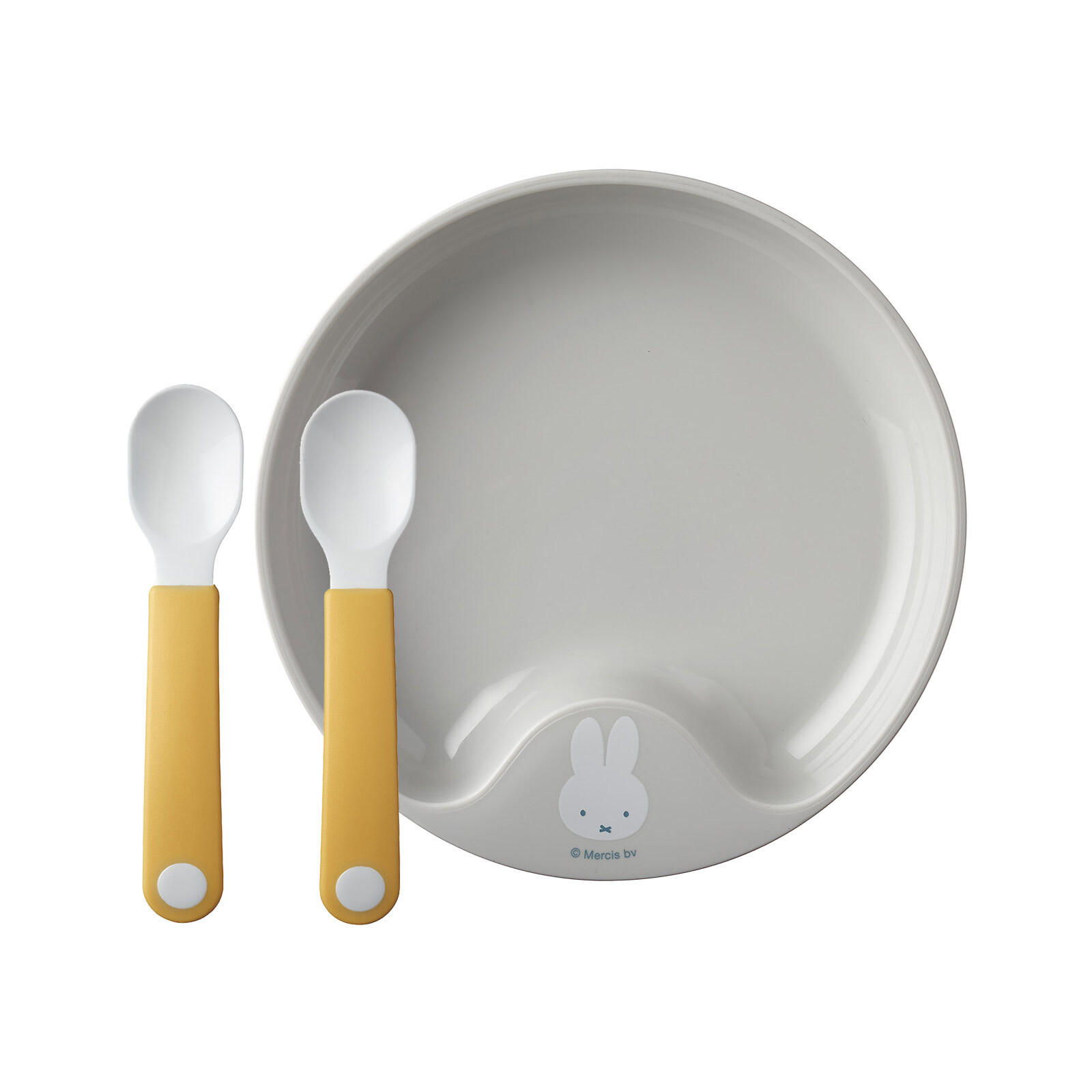 LERNTELLER MIT LERNLÖFFEL Mio Miffy Explore ø 17,6 cm - Gelb, Kunststoff (17.6/3.5/17.6cm) - Mepal
