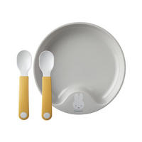 LERNTELLER MIT LERNLÖFFEL Mio Miffy Explore ø 17,6 cm - Gelb, Kunststoff (17.6/3.5/17.6cm) - Mepal