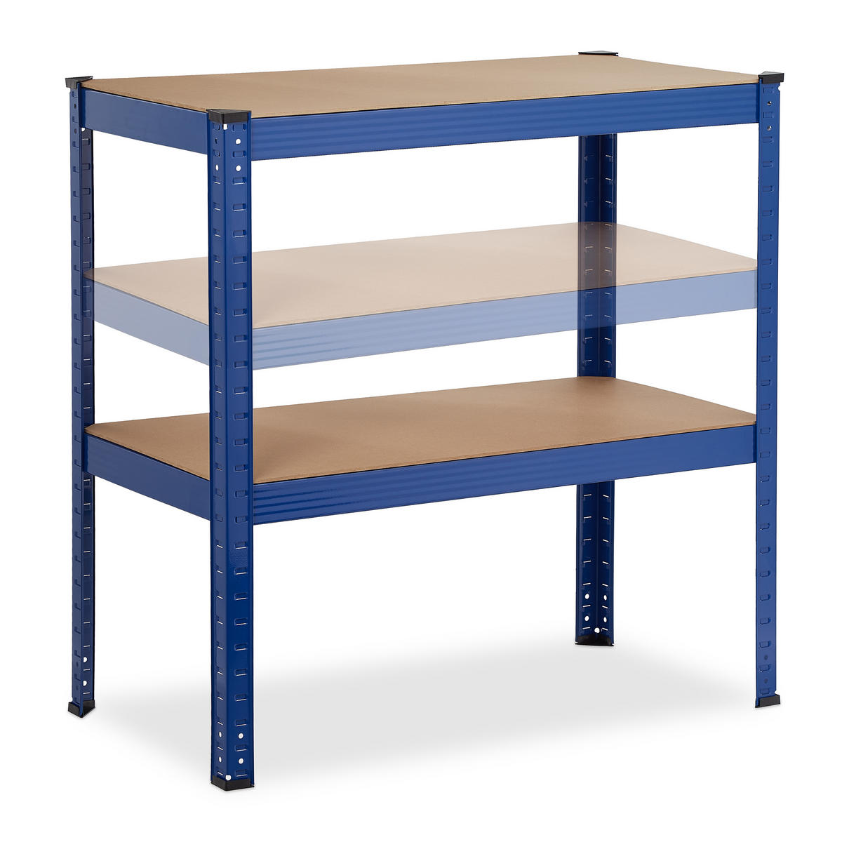 SCHWERLASTREGAL - Multicolor, Holzwerkstoff/Kunststoff (80/157/41cm) - Relaxdays