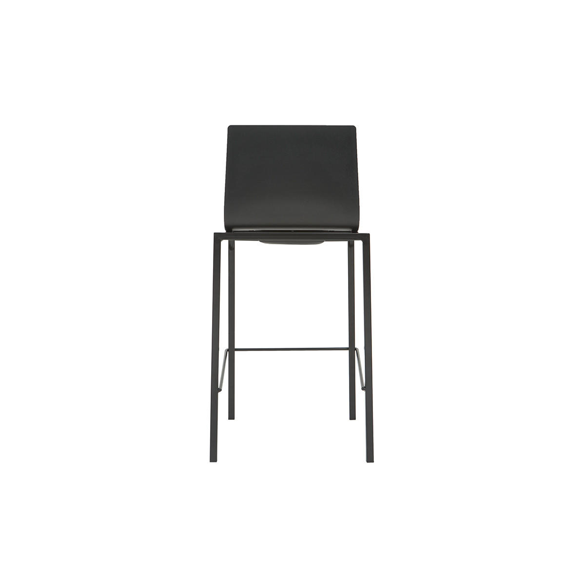 BARHOCKER Designer Stapelbar Schwarz H65 KUPA - Schwarz, Kunststoff (45/91/44.5cm) - Miliboo