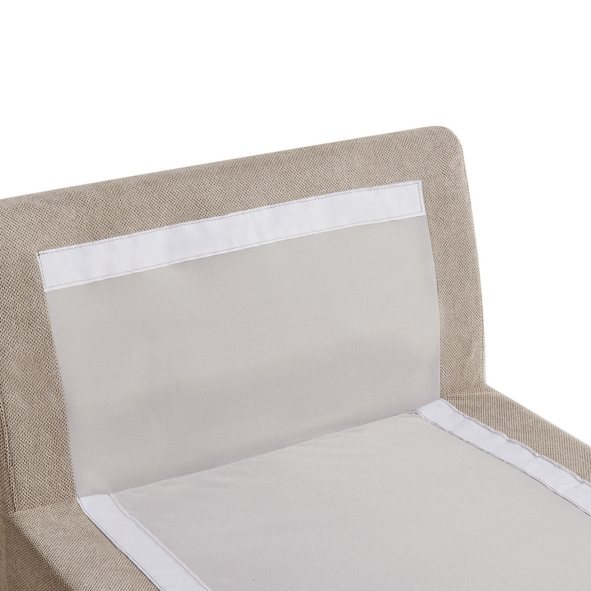 ČALOUNĚNÉ LEHÁTKO CHAISE LONGUE Látka Taupe Vizille - béžová/šedohnědá, textil (80/60/160cm) - Beliani
