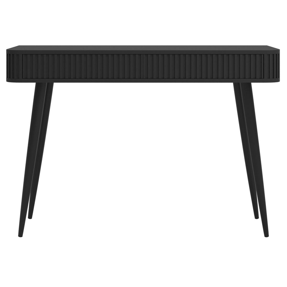 SCHMINKTISCH Ovarlo Schwarz mit 2 Schubladen 113 cm - Schwarz, Holzwerkstoff/Metall (38/113.2/77.9cm) - Selsey