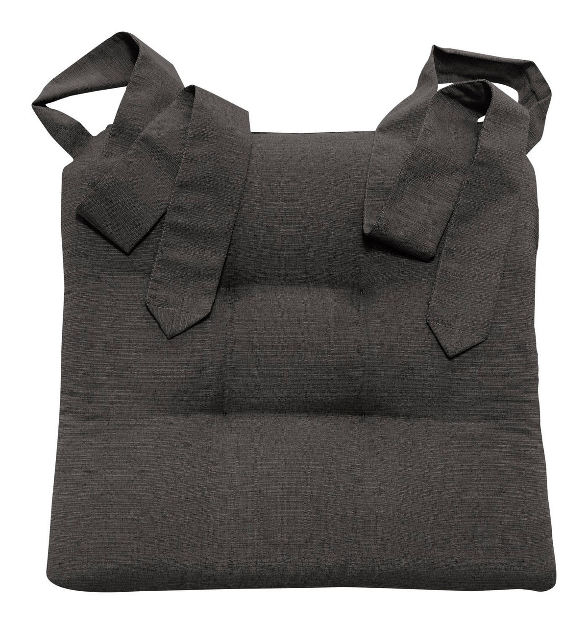 STUHLKISSEN mit Schleifenband 4er Set - Anthrazit, Textil (46/42/7cm) - Bonvionn