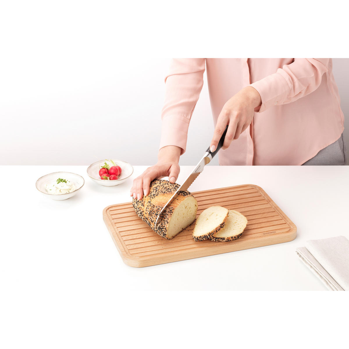 SCHNEIDEBRETT Profile für Brot, Wood - Braun, Holz (41.3/27.2cm) - Brabantia