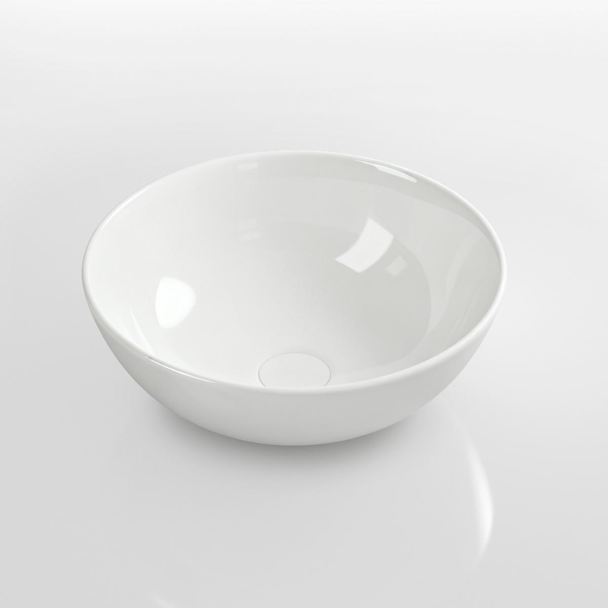 WASCHBECKEN Keramik Weiß Glänzend Ø41,5 / 15,5 cm - Weiß, Keramik (41.5/15.5/41.5cm) - EMKE