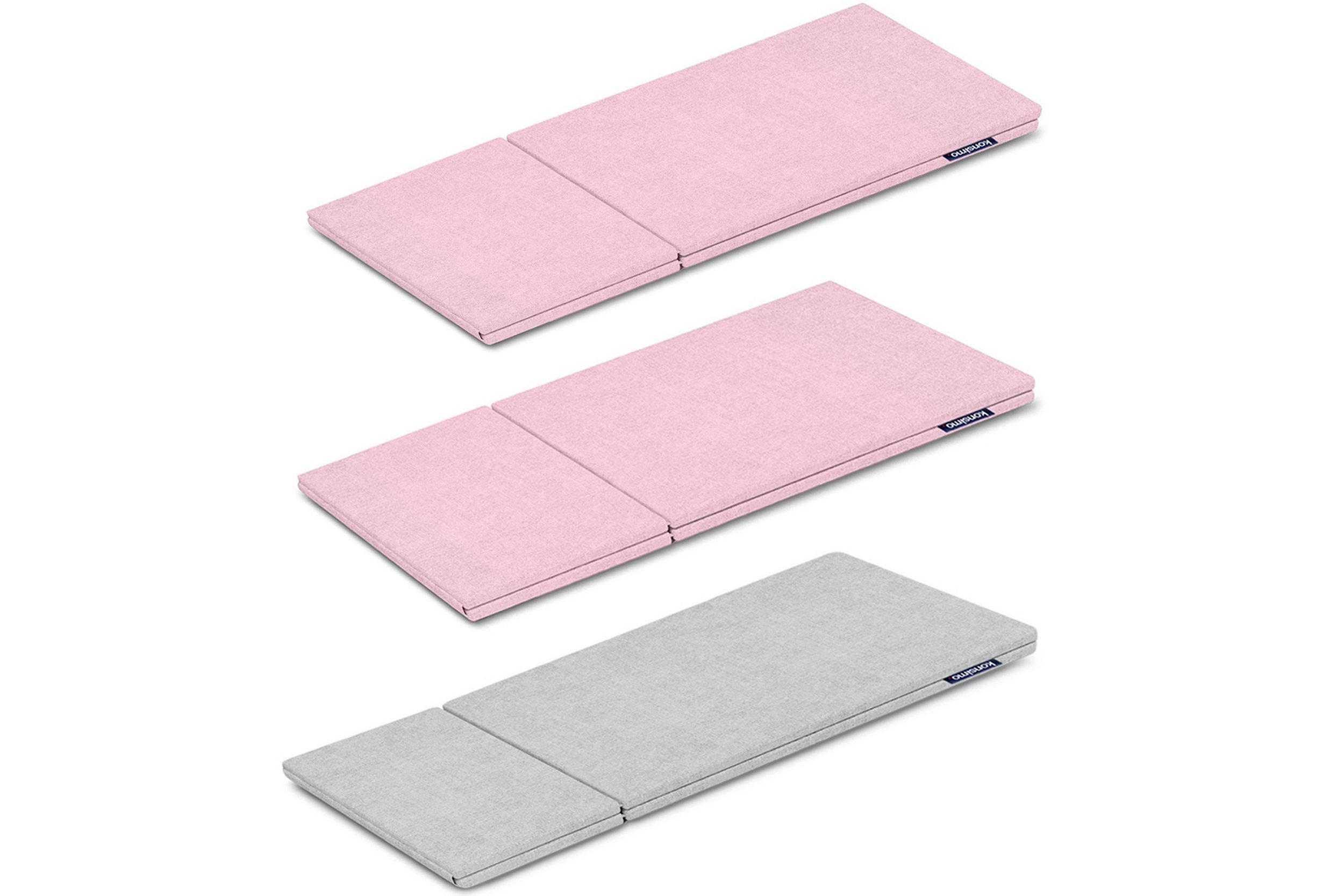 BEZUG-FÜR-KINDERMÖBEL-SET MIRUM 3 Stück, Rosé/Grau - Pink/Grau, Textil (173/3/80cm) - KONSIMO®