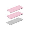 BEZUG-FÜR-KINDERMÖBEL-SET MIRUM 3 Stück, Rosé/Grau - Pink/Grau, Textil (173/3/80cm) - KONSIMO®