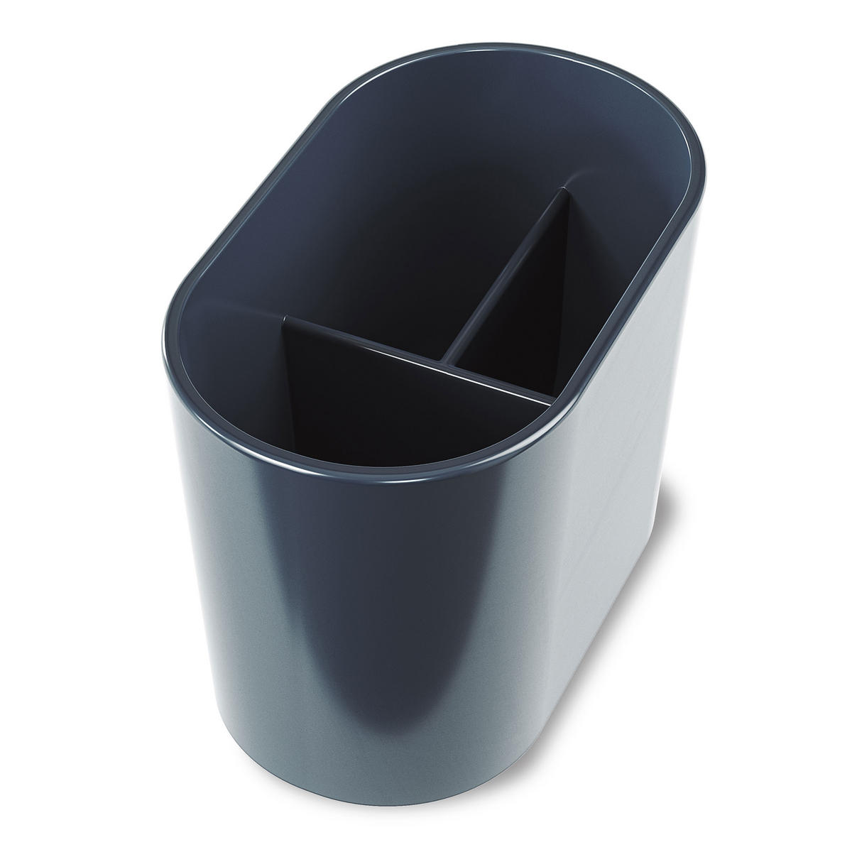 ZAHNPUTZBECHER Step, Denim Blau - Blau, Kunststoff (7.62/10.16/12.7cm) - Umbra