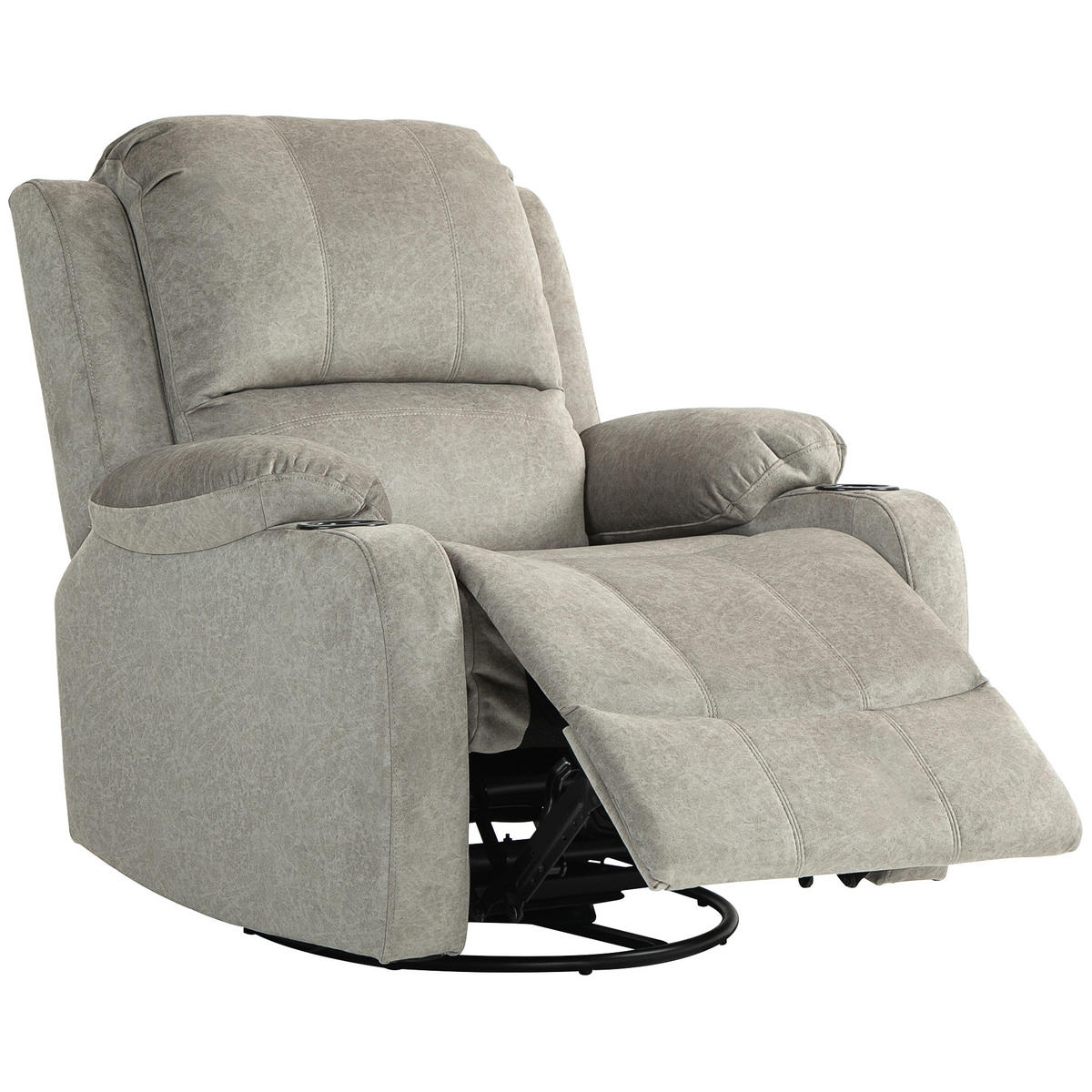 RELAXSESSEL DE-06451 Mit FusstüTze, 135° neigbar, Getränkehalter Braun - Braun, Metall (95/102/87cm) - ComfortXL