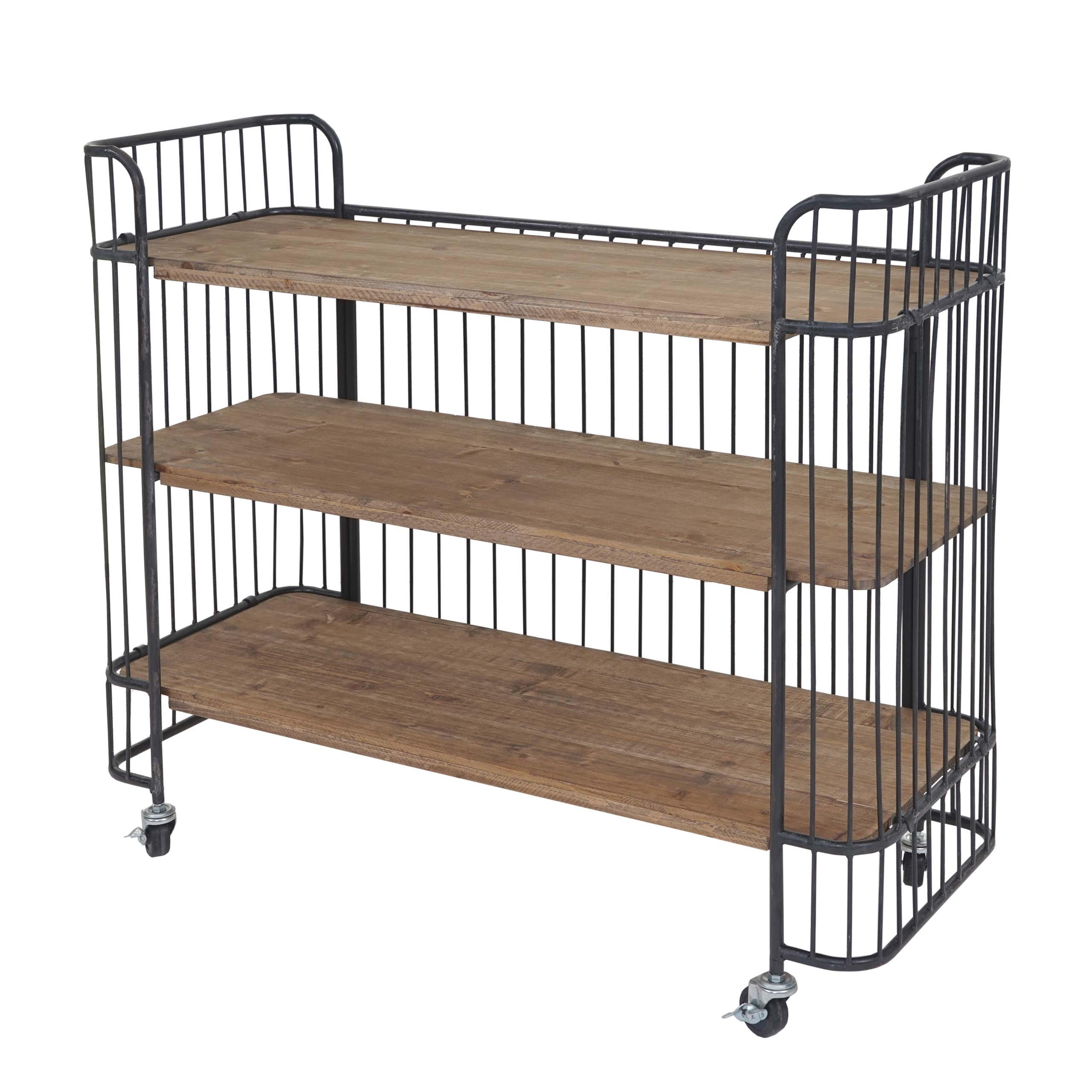 ROLLWAGEN Braun, Schwarz - Schwarz/Braun, Holz (98/84/36cm) - MCW