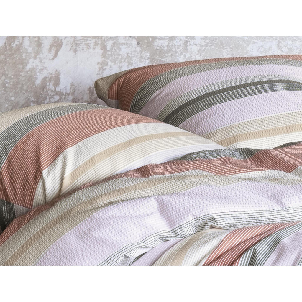 Thumbnail - Irisette Bettwäsche, Rot, Textil, Gestreift, Rechteckig, 155x220 cm, Oeko-Tex® Standard 100, Schlaftextilien, Bettwäsche...