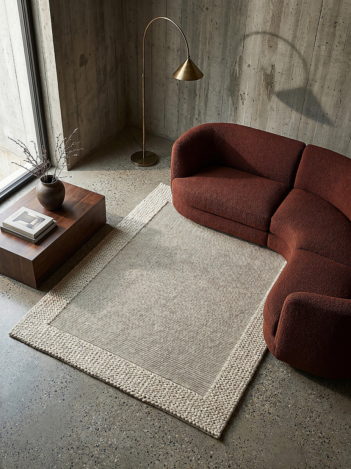 TEPPICH Chunky-Knit-Design, wolle-polyester-mix CALDER, Beige 120x170 cm - Beige, Textil (170/120cm) - KADIMA DESIGN