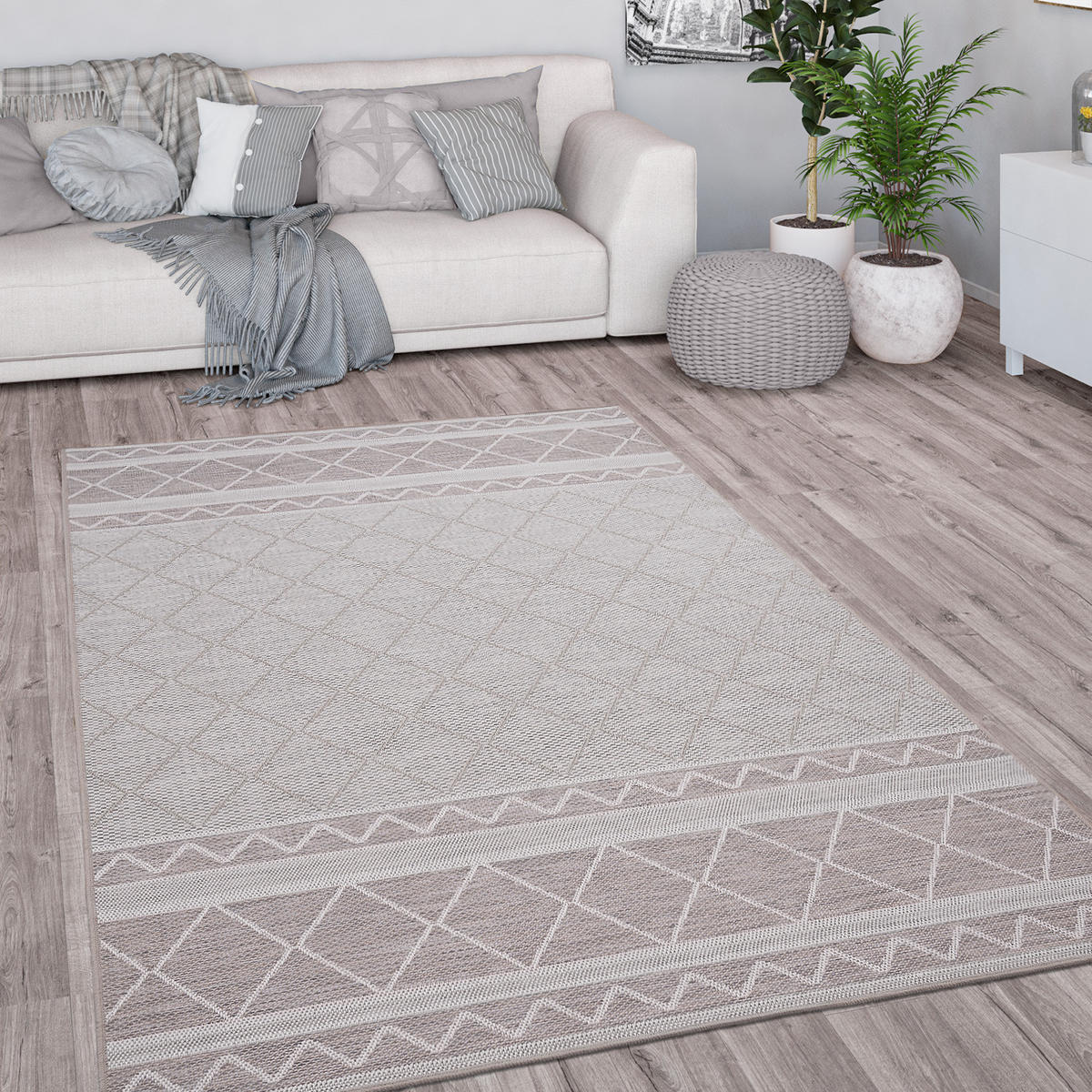 OUTDOORTEPPICH 60/100 cm Vermont 191 - Beige, Textil (60/100cm) - Paco Home