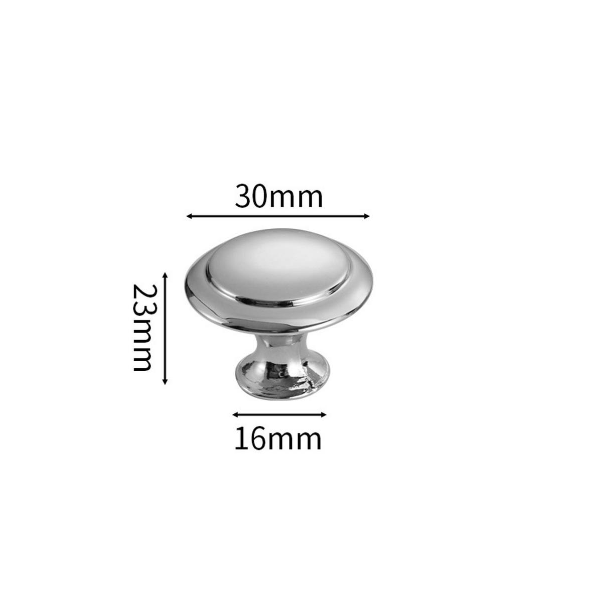 SCHRANKKNOPF 12er-Set Zinklegierung - Silberfarben, Metall (3/23/3cm)