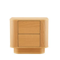 NACHTTISCH mit 2 Schubladen aus Holz - Navan - Klares Holz - Eschefarben, Holz (55/50/40cm) - Drawer