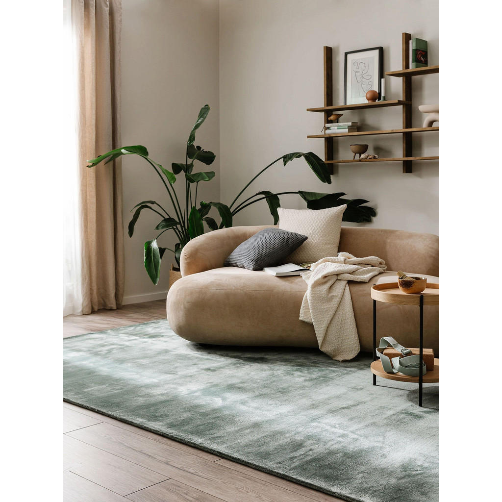 Thumbnail - benuta Pure Viskoseteppich, Hellgrün, Textil, Abstrakt, Rechteckig, 250x350 cm, Gots, für Fußbodenheizung geeignet, Tepp...