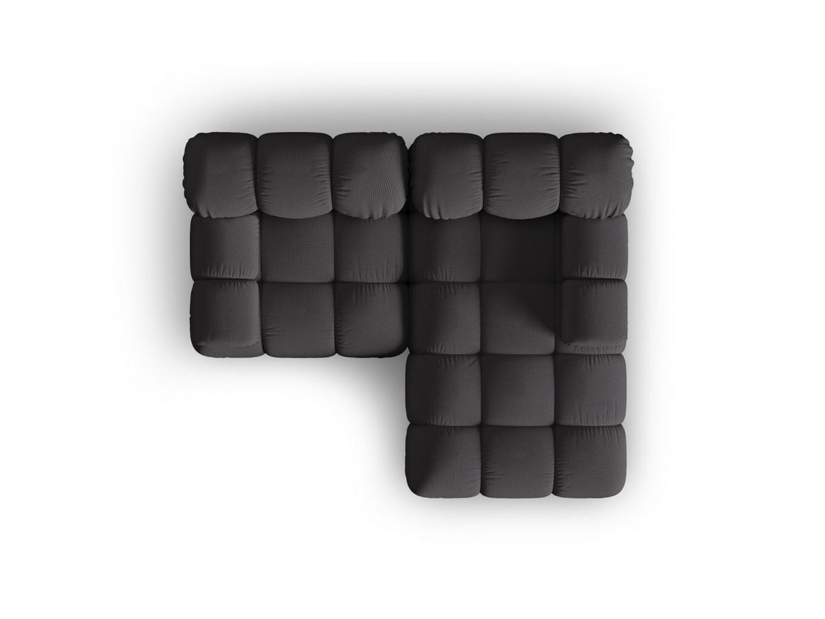 ECKSOFA modular rechts Bellis aus 3D-Stoff Expresso 3 Sitzplätze - Graubraun, Textil (155/188cm) - Micadoni