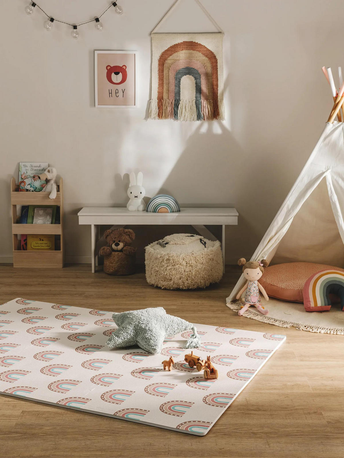 SPIELMATTE Rainbow Multicolor 120x180 cm - Multicolor, Textil (120/180cm) - Lytte