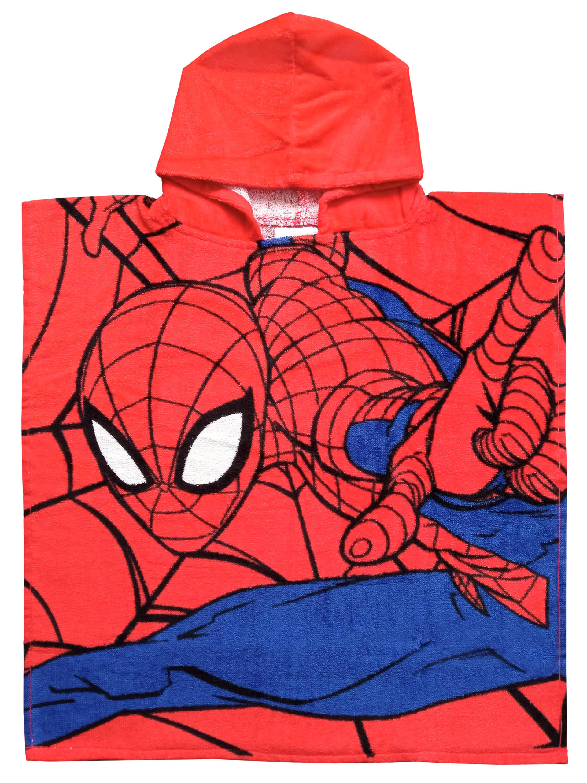 BADEPONCHO Marvel Spiderman Rot/Blau 50 x 100 cm - Multicolor, Textil (Einheitsgrößenull) - Marvel