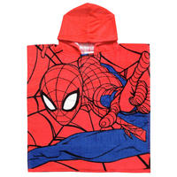 BADEPONCHO Marvel Spiderman Rot/Blau 50 x 100 cm - Multicolor, Textil (Einheitsgrößenull) - Marvel