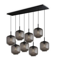 HÄNGELEUCHTE Velo 8-flammig Rauch Ø 20cm - Anthrazit/Schwarz, Glas (20/20/20cm) - s.luce