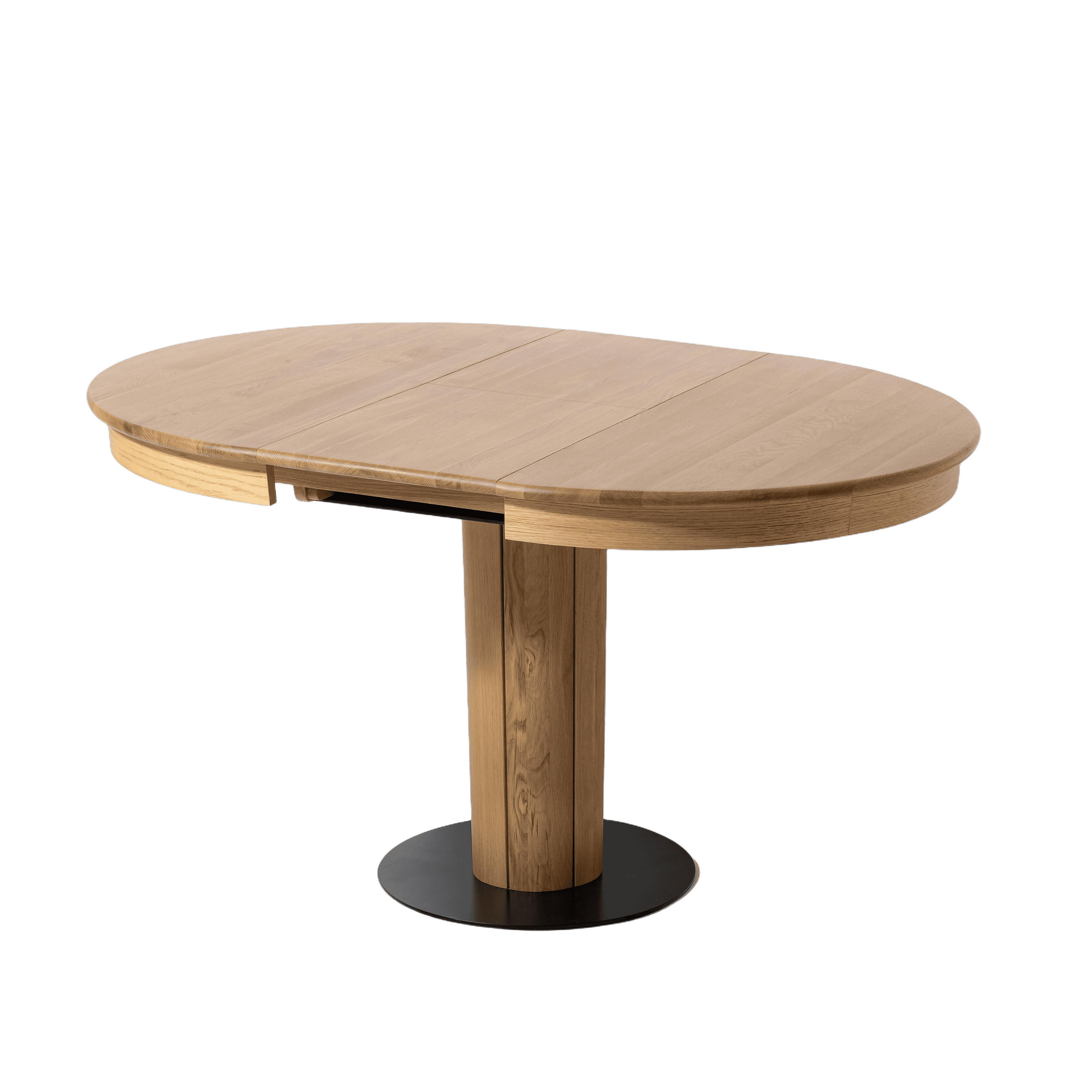 ESSTISCH Elin, Natur Massiveiche, matt lackiert - Beige, Holz (110/110/76cm) - WOODEK